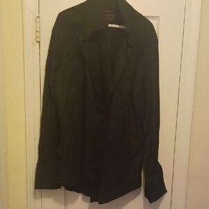 Jos A. Bank Spread Collar Tuxedo Shirt W/French Cuffs. Sz 17.5 X 35.